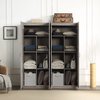 Manhattan Comfort Hopkins Storage Closet 2.0 in Grey - Set of 2 2-2GLF-GY